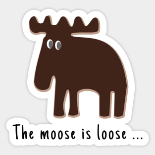 Brown Reindeer Sticker